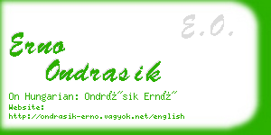 erno ondrasik business card